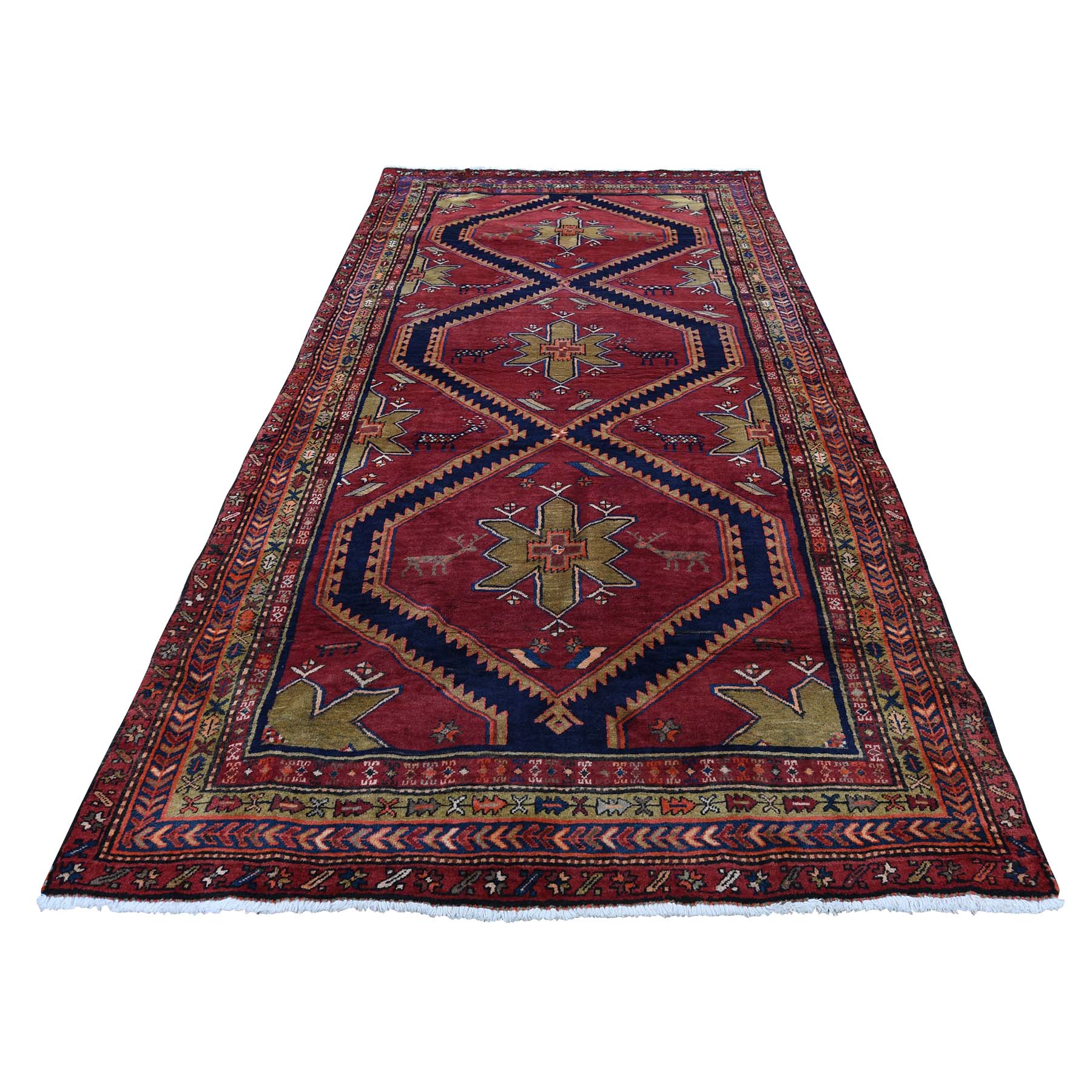 Traditional Wool Hand-Knotted Area Rug 4'5